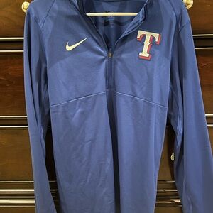 Nike Texas Rangers Dri-FIT Blue Athletic Top